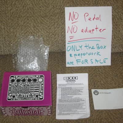 mostly very clean Electro Harmonix EMPTY BOX and original Owner's Manual & original Warranty / Registration card (+ bubble wrap) ONLY for EXO Cathedral Stereo Reverb pedal (NO pedal, NO adapter) image 1