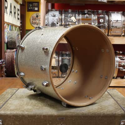 1970s Slingerland Gene Krupa Deluxe Outfit in Sparkling Silver Pearl 14x20 9x13 16x16 image 18