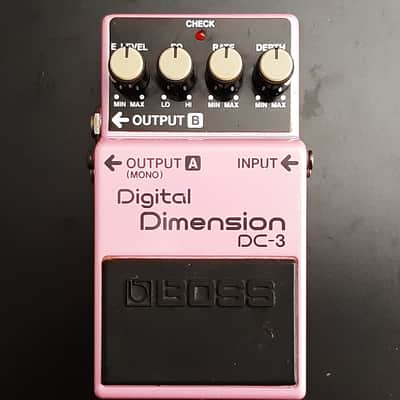 Rare - Original 1980s Made In Japan - Boxed with Manual - Vintage Boss DC-3 Digital Dimension (Blue Label) Space D 1988 - 1989 - Pink image 5