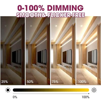 Led Strip Light Warm White 3000K 16.4Ft,24V Dc Cob Dimmable Tape Lights With Rf Controller,Premium High Density Power Adapter,1400Leds Ul Listed For Bedroom,Kitchen Cabinets,Indoor Use image 4