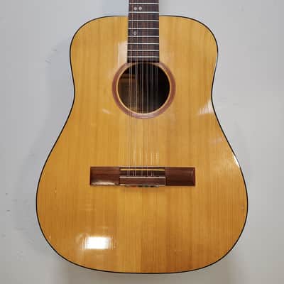 Vintage 1960s Goya TS-4 12-String Dreadnought - Recent Neck Reset w/ Original Hard Shell Case image 5