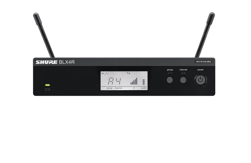 Shure BLX4R Single Channel Rack Mount Receiver - for use with BLX Wireless Systems, Transmitter Sold Separately | H11 Band (BLX4R=-H11) image 1