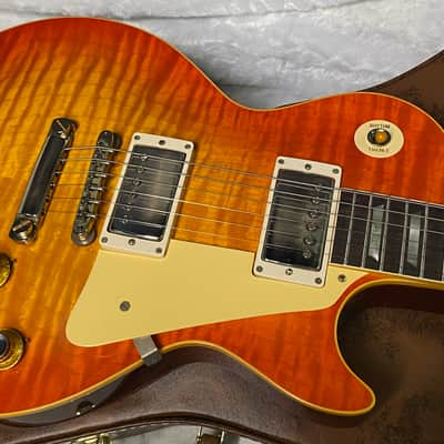 NEW! Gibson Custom 1960 Les Paul Standard Reissue VOS - Tangerine Burst - Authorized Dealer - 9.2 lbs - G07538 image 2