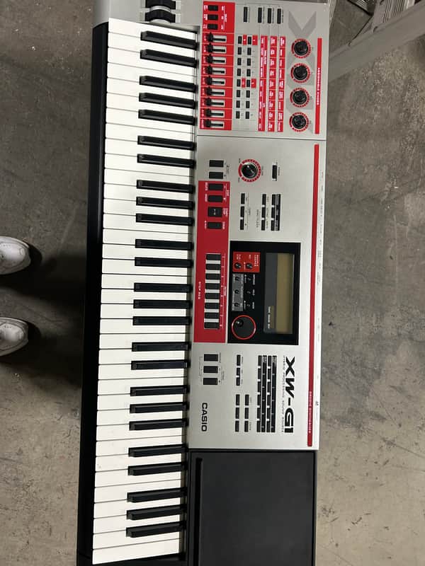 Casio XW-G1 61-Key Groove Synthesizer 2010s - Red / Silver image 1