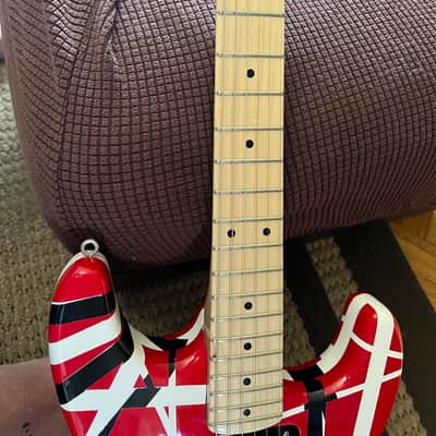 Frankenstrat Van Halen Tribute w/ Lic Floyd Rose, raised Striped guitar Eddie Style image 6