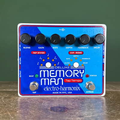 Electro-Harmonix Deluxe Memory Man Tap Tempo with Panasonic MN3005 Chip 2010s - Blue image 2
