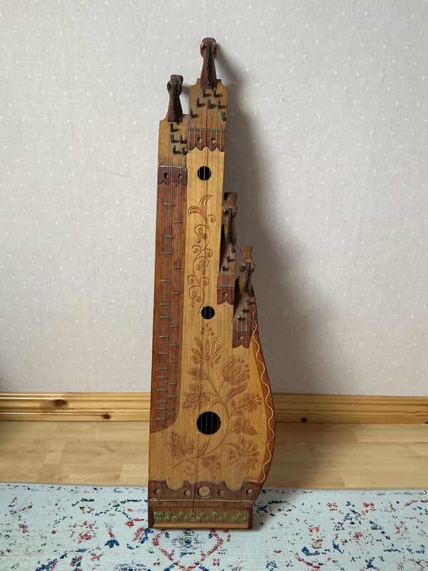 Antique Hungarian Zither Csikófejes Citera with horses (1800-1900s) image 1