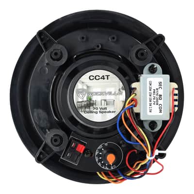 10) Rockville CC4T Black 4" Commercial 70v Ceiling Speakers For Restaurant/Bar image 5