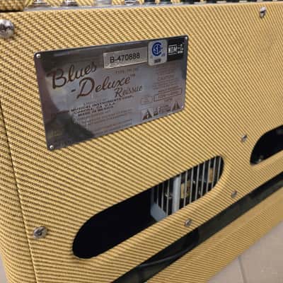 Fender Blues Deluxe Reissue 2-Channel 40-Watt 1x12" Guitar Combo 2005 - Present - Tweed image 5