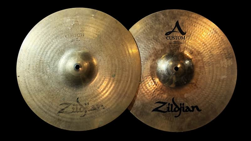 Immagine Zildjian 14" A Custom Hi-Hat Cymbals (Pair) 1991 - Present - Brilliant - 1