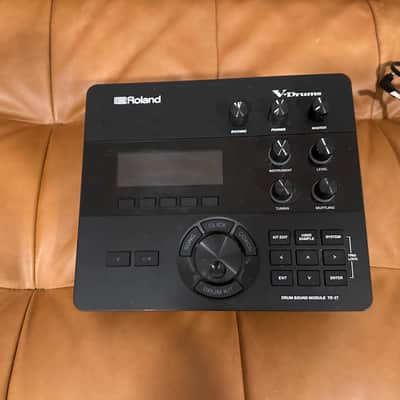 Roland TD-27 V Drum Sound Module + Power Supply and Connector Cables - Black