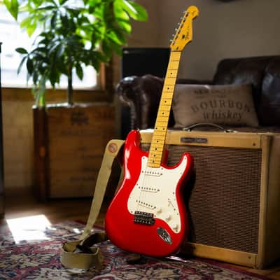 Tokai TST-56 Vintage Series MIJ S-Style – Early 1980s – Candy Apple Red – Made in Japan + Extras image 1