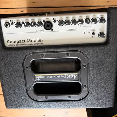 AER Compact Mobile2 Portable 60-Watt Acoustic Guitar Combo 2010s - Black image 5