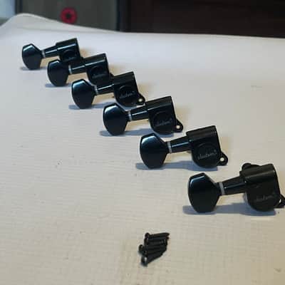 2000's Era Jackson Dinky Guitar Black Reverse Jin Ho Korea Tuners Tuning Pegs 6 In Line image 1