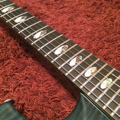 Caparison Angelus HGS Pre-Pro Trans Blue w/BKP Rebel Yells image 4