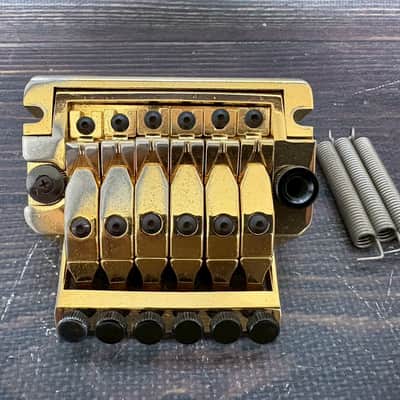 80s YAMAHA Rockin'Magic-Pro Guitar Bridge Gold image 1