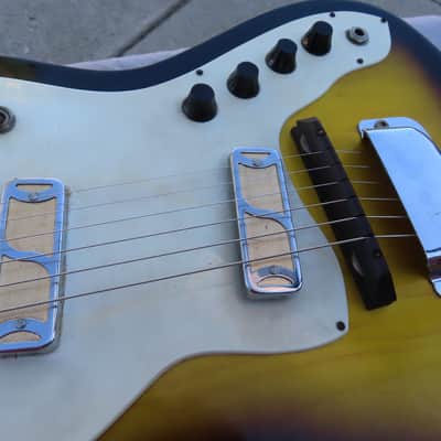 HARMONY 1966 BOBCAT H-15 SILHOUETTE 2 PICKUP DEARMOND GOLD FOIL CLEAN! ORIGINAL! image 8