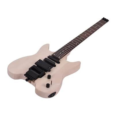 Unfinished DIY Electric Guitar Kit – Basswood Body, Maple Neck, No Headstock, 5-Way Pickup Switch image 4