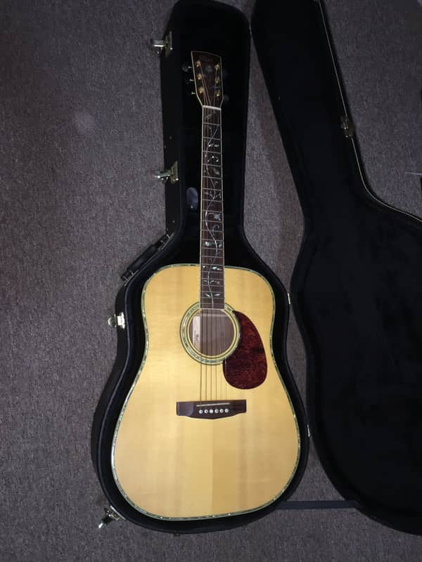 Cort earth 1200 tree of life acoustic guitar with hardshell case