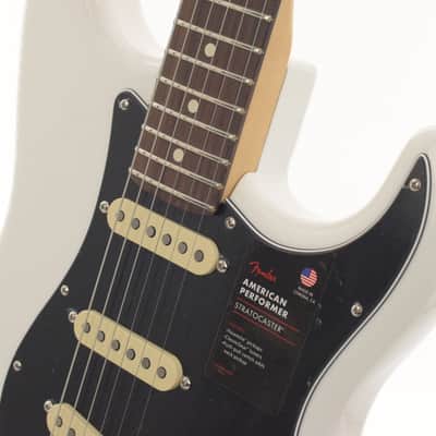 Fender American Performer Stratocaster with Rosewood Fretboard Arctic White 3443GR imagen 6