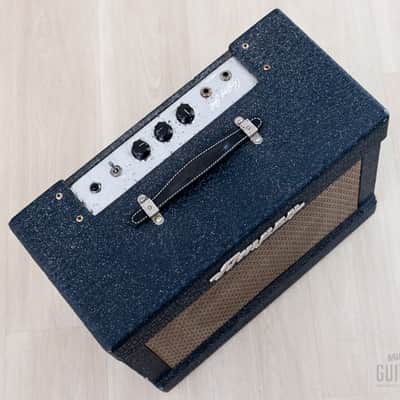 1960 Ampeg Jet J-12 Vintage Tube Amp 1x12 w/ Jensen P12S, Navy Random Flair, Serviced & Clean image 4