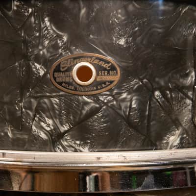 1966 Slingerland 5x14 Black Diamond Pearl Deluxe Student Model Snare Drum image 8