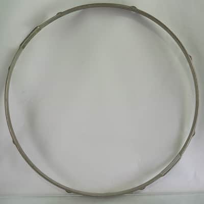 Slingerland 16"Nickel-BRASS Stick-Saver Snare Drum Resonant Rim/Hoop 8Lug NOB60s image 8