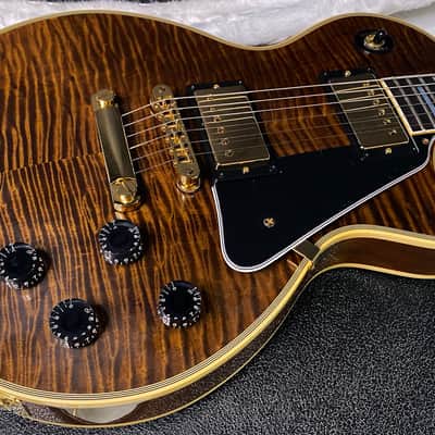 NEW! Gibson Dealer Select Custom Shop Les Paul Custom AAAAA Flamed Curly Maple Top - Authorized Dealer - Curly Monster Flame! WOW! 9.4 lbs - G07389 image 7