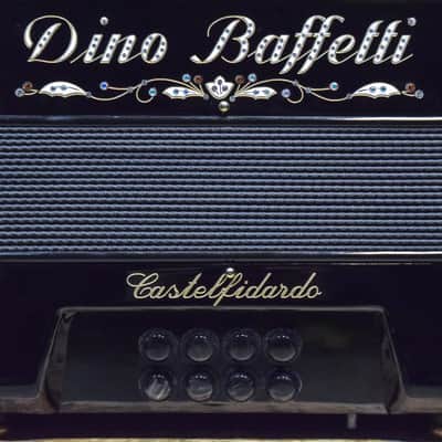Dino Baffetti Super I 2-Row 8-Bass 21-Treble Button D/C# Black Diatonic Accordion w/Bag image 6
