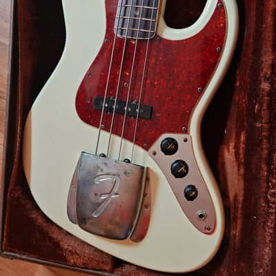 1966 Fender Jazz Bass - Olympic White image 4