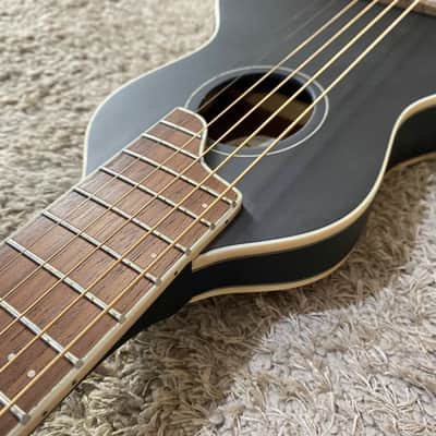 Black Washburn Warrior 34 Inch Travel Acoustic Guitar with Bag image 6