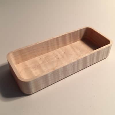 Guilford Flame Maple P-90 Pickup Cover - No pole Piece Holes - 1 cover  Natural Wood image 2