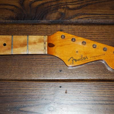 Fender USA Stratocaster 57 Reissue Neck 1984 Aged Natural Gloss image 4