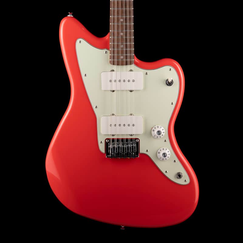 Pre Owned Squier Paranormal Jazzmaster XII Fiesta Red With Gig Bag image 1