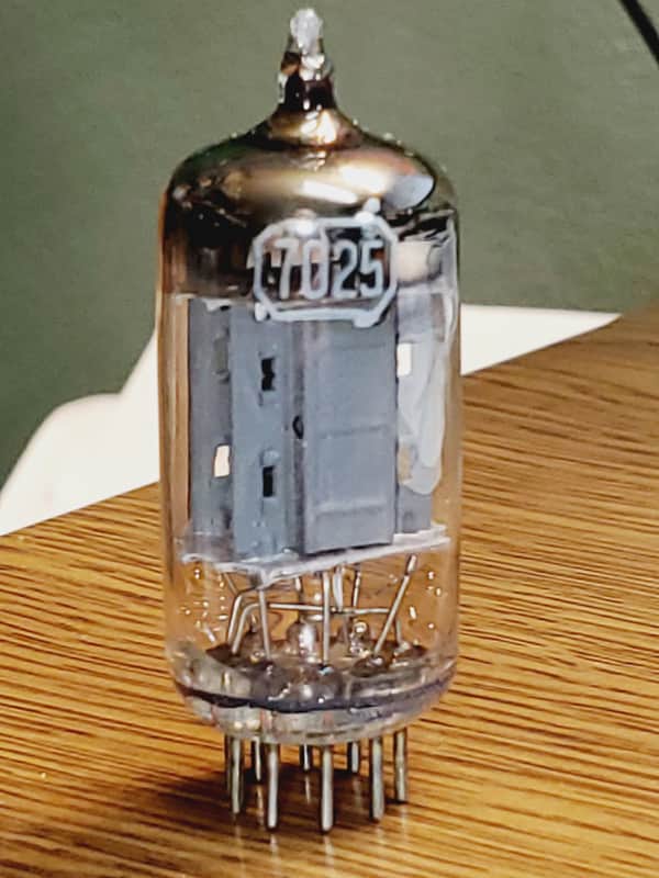 7025/12AX7 RCA Tall Plate Rectangle Getter MaxiPreamp2/TV7 Tested (1) Tube Lot image 1