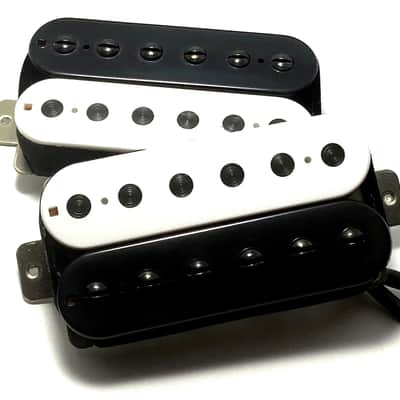 Nami Bucker HH Set ~ Bridge + Neck A5 Heavy Humbucker Pickups, Great for Modern Metal ~ Zebra White Black image 3