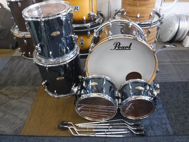Pearl Session Studio Select 5pc Shell Pack-STS925XP/C766-Black Mirror Chrome-10/12/14/16/22-Excellent! image 1