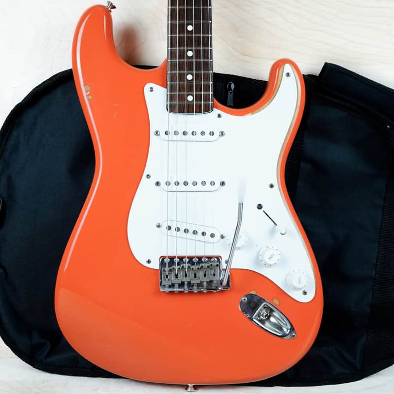 Squier SST JV Stratocaster MIJ 1983 Fiesta Red Vintage Fender Japan Fujigen w/ Bag image 1