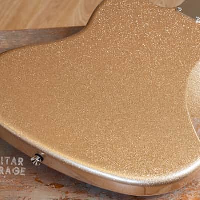 Fender USA Strat neck on a Custom Jazzmaster Thinline offset body Champagne Sparkle Fender USA pickups 4-way wiring Gotoh bridge - unique! image 17