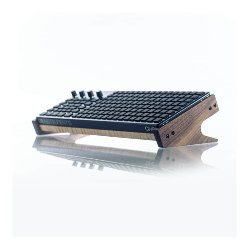 Stand for OXI One sequencer Mk1 or Mk2 | Handmade with solid black walnut image 1