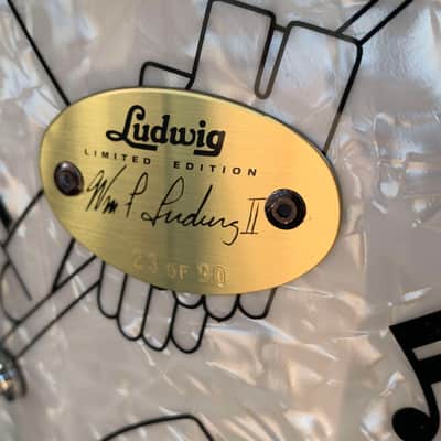 1999 Ludwig 90th Anniversary Classic Maple 6.5x14 Snare Drum in Top Hat & Cane w/ Case image 7