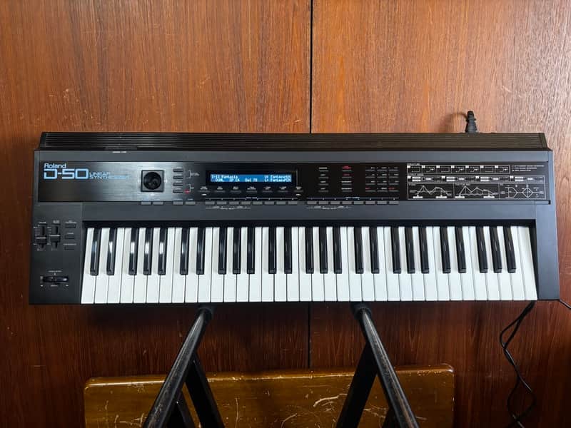 Roland D-50 Linear Synthesizer digital synth New battery & Display w/ case image 1
