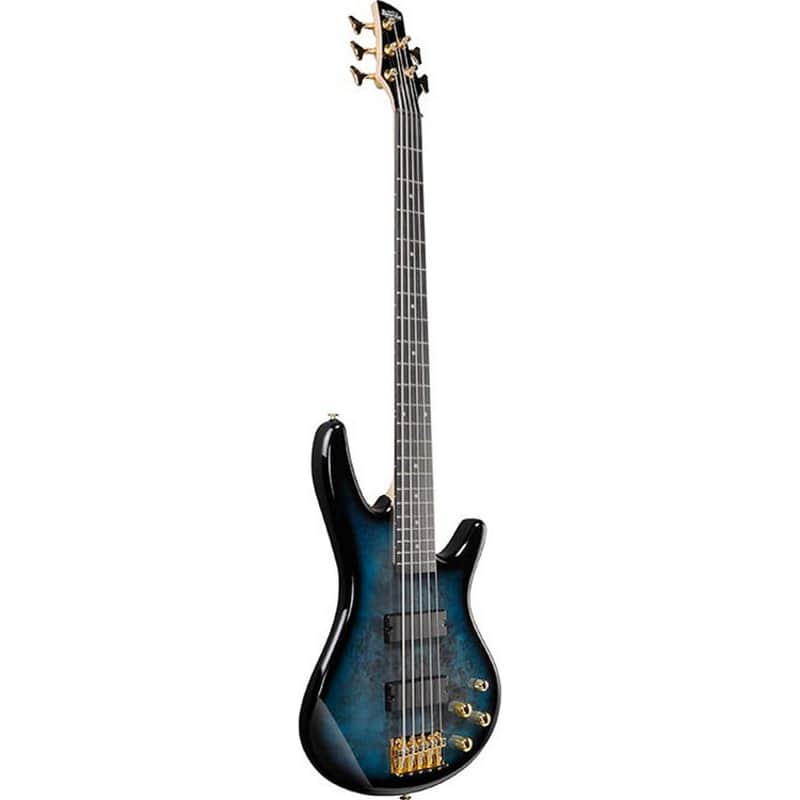 Ibanez Gio GSR205PC 5 String Electric Bass – Transparent Marine Burst image 1