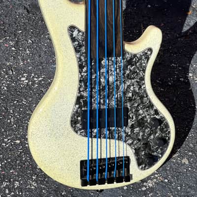 Curbow Retro Petite 5-String Fretless 1995 Greg's original USA made Pearl White Sparkle Petite 5 ! image 1