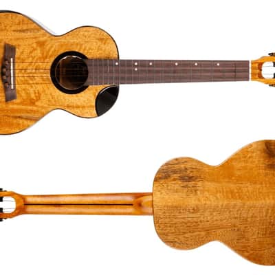 Flight Fireball EQ-A Tenor Ukulele New - solid mango body with dyed maple appointments image 6