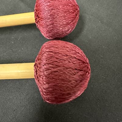 Innovative Percussion RFS320 Soft Vibe Mallets, Rattan Handles, Burgundy Cord - NEAR MINT image 3