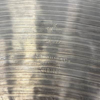 K. Zildjian 22" Ride Cymbal New Stamp 1972-1977 image 4