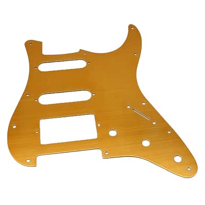 Gold Aluminum Guitar HSS Stratocaster Strat Style Pickguard Scratch Plate image 1