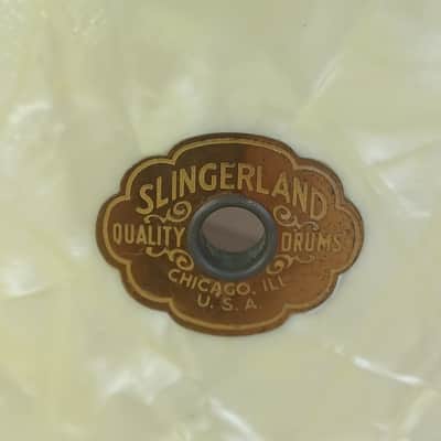 Slingerland 40s WMP 6x14"Radio King 1Ply Solid Maple Snare Drum Cloud Badge USA image 2