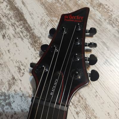 Schecter Blackjack C7 Blood Moon 2014 USA Seymour Duncan Sentient/Nazgul Hipshot Ebony Fretboard Locking Tuners image 9